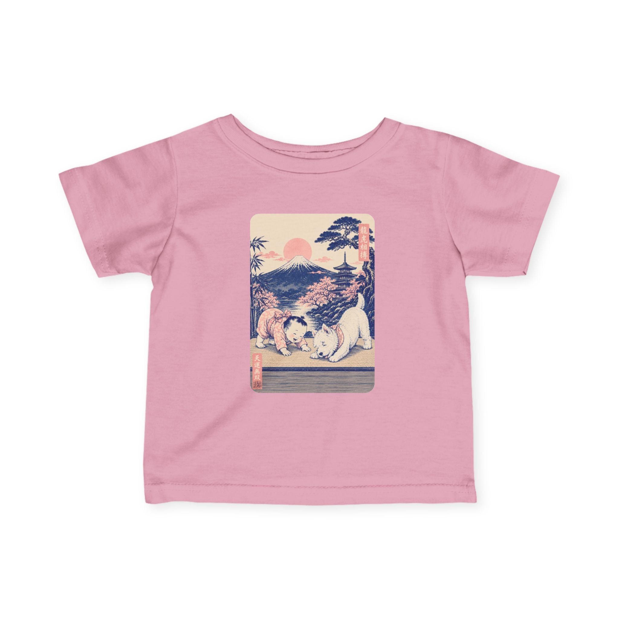 Infant Tee — Vintage Japanese Cat Print Baby Shirt