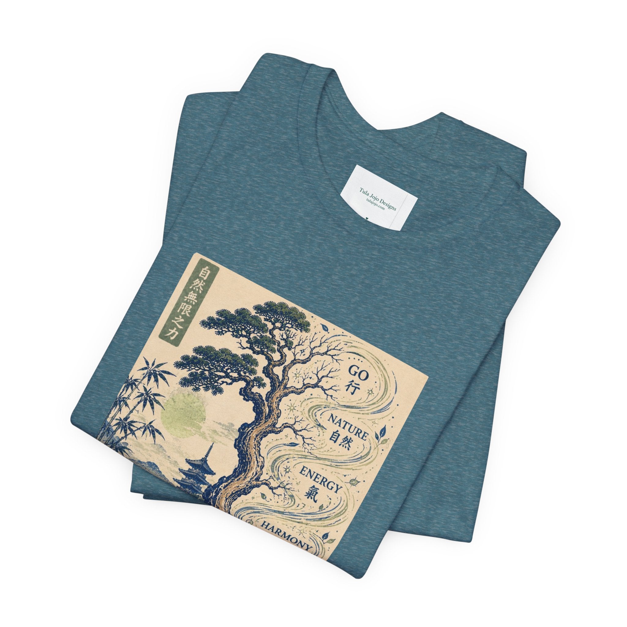 Unisex T Shirt Zen Tree Illustration Tee — "Go At Your Own Pace" Japanese-Inspired Graphic Tee