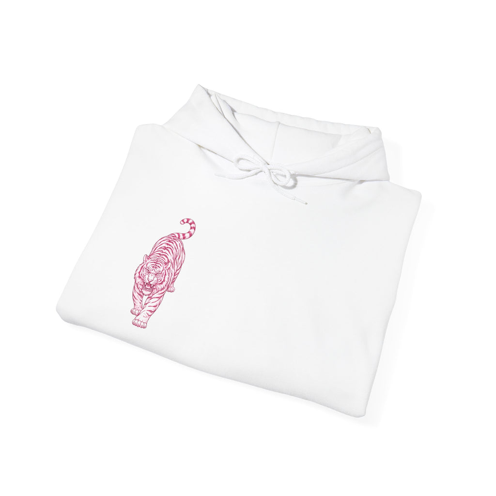 Psychedelic Cat Hoodie — Pink Cosmic Cat Art Sweatshirt