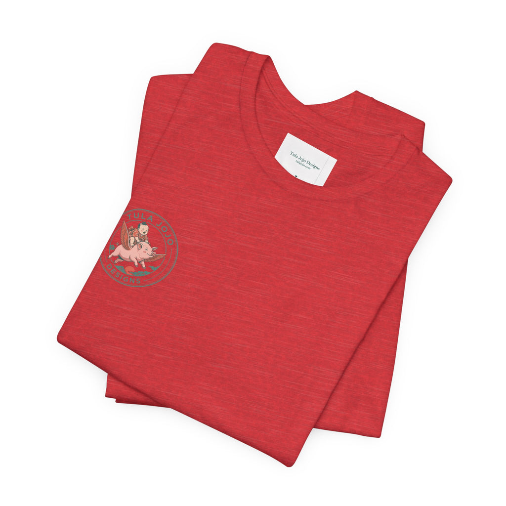 Unisex T Shirt Meditation  — “The Only Way Out Is In” Lotus Buddha
