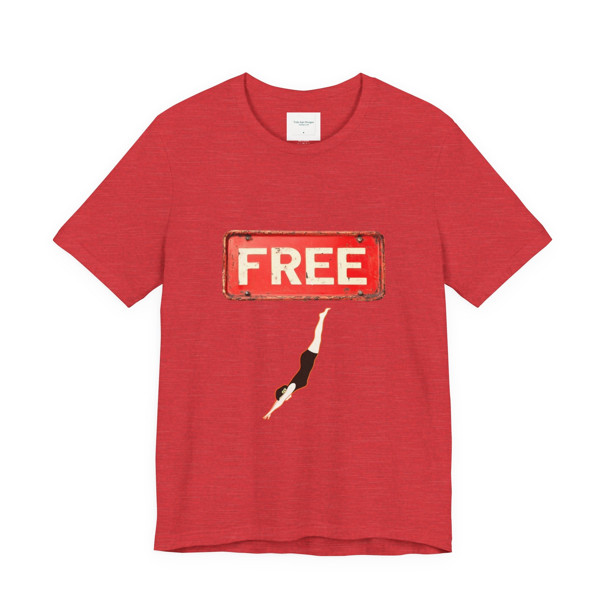 Unisex T‑Shirt Free Diving — Vintage Sign Graphic Tee