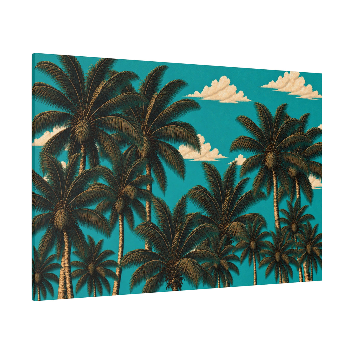 Canvas Wall Art - Turquoise Palm