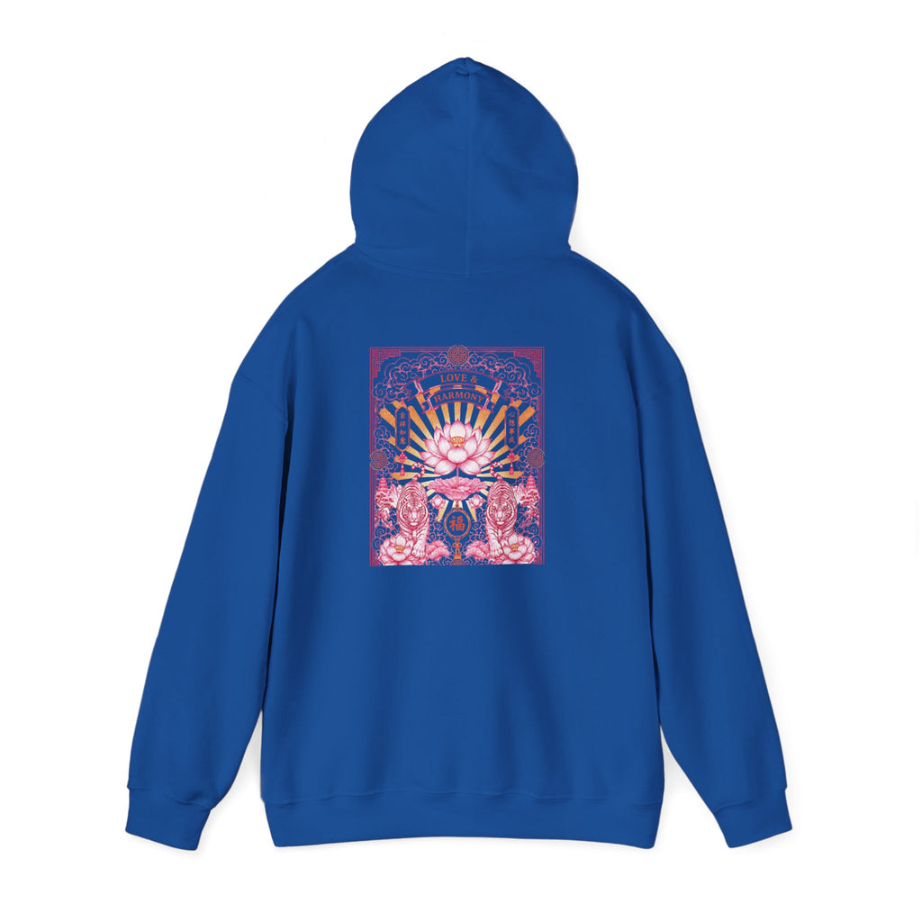 Psychedelic Cat Hoodie — Pink Cosmic Cat Art Sweatshirt