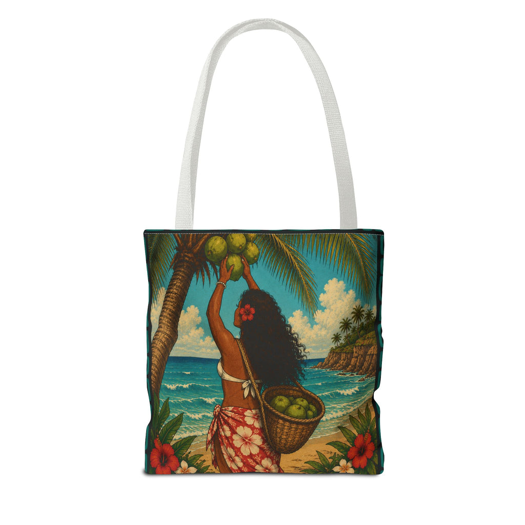 Tropical Hawaiian Beach Tote Bag — Bright Island Paradise Design