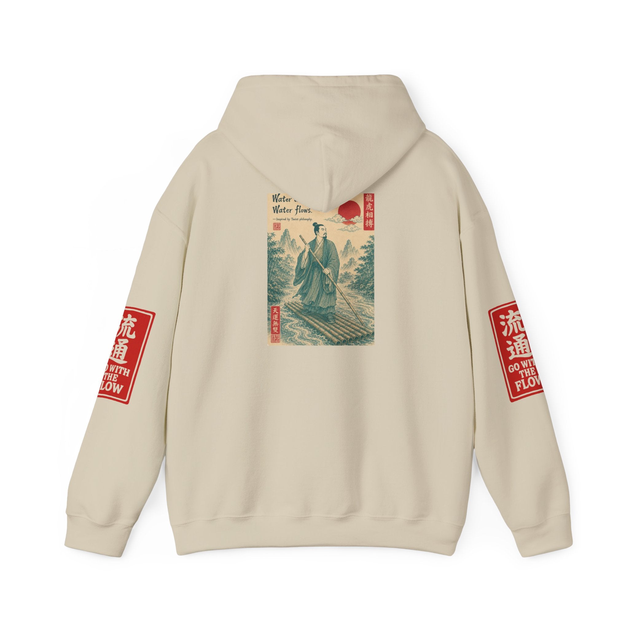 Unisex Hoodie — Vintage Japanese Ukiyo-e Wave & Man Graphic Hooded Sweatshirt