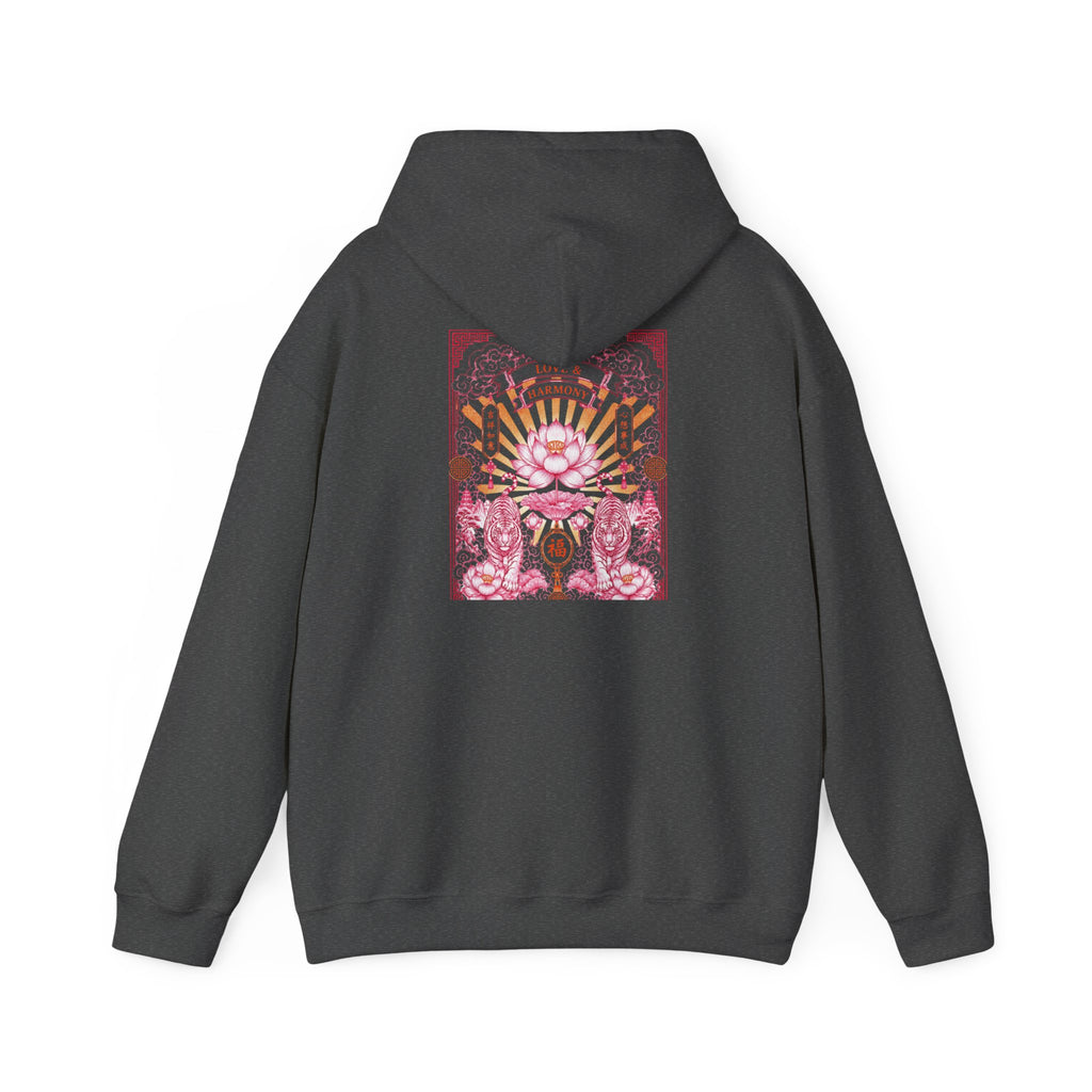 Psychedelic Cat Hoodie — Pink Cosmic Cat Art Sweatshirt