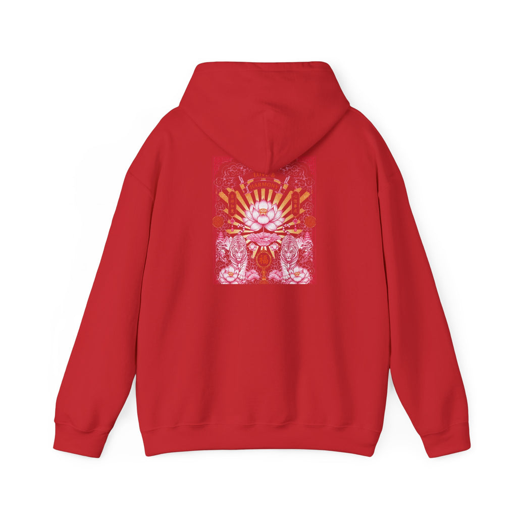 Psychedelic Cat Hoodie — Pink Cosmic Cat Art Sweatshirt