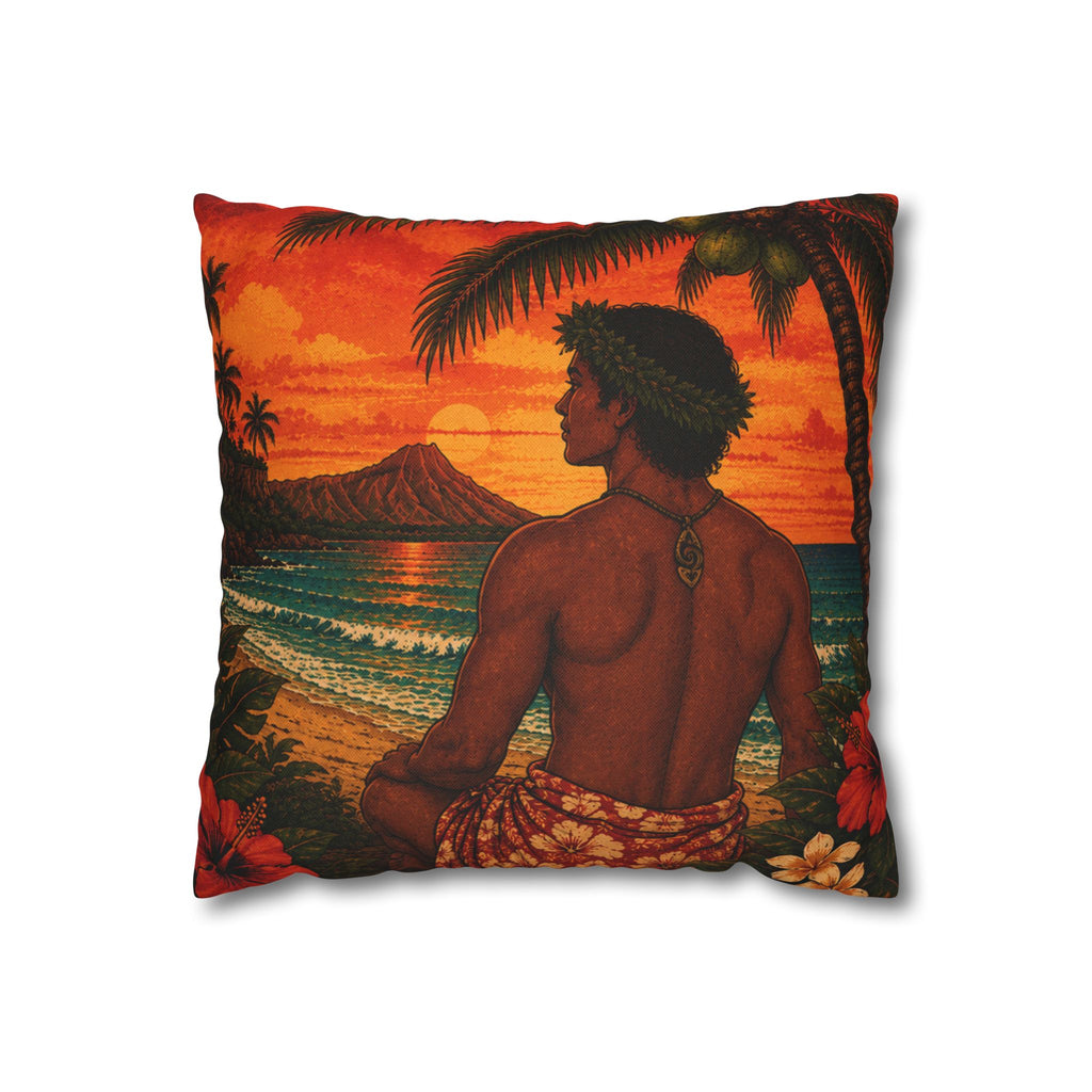 Tropical Hawaiian Sunset  Decorative Pillowcase