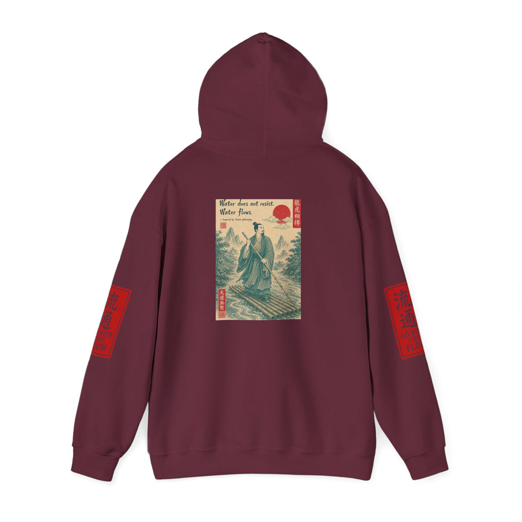 Unisex Hoodie — Vintage Japanese Ukiyo-e Wave & Man Graphic Hooded Sweatshirt