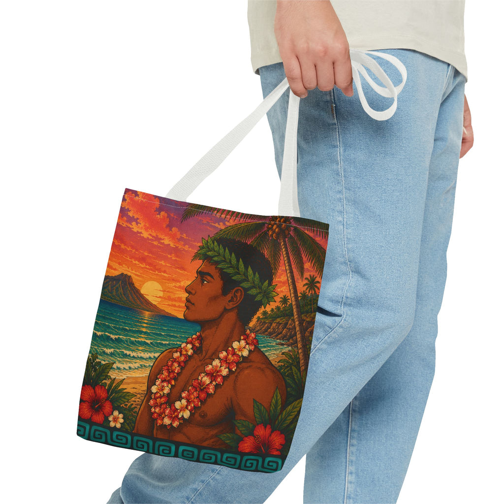 Tropical Hawaiian Beach Tote Bag — Bright Island Paradise Design