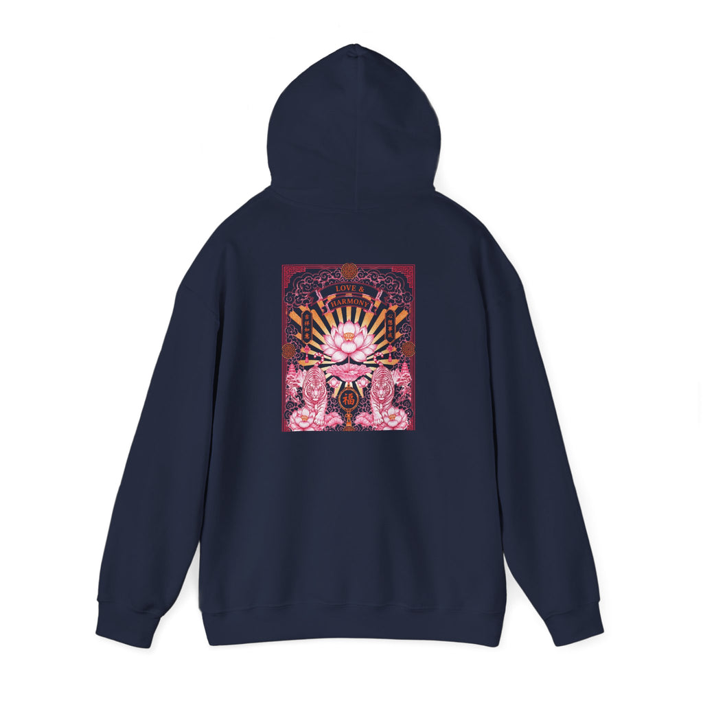 Psychedelic Cat Hoodie — Pink Cosmic Cat Art Sweatshirt