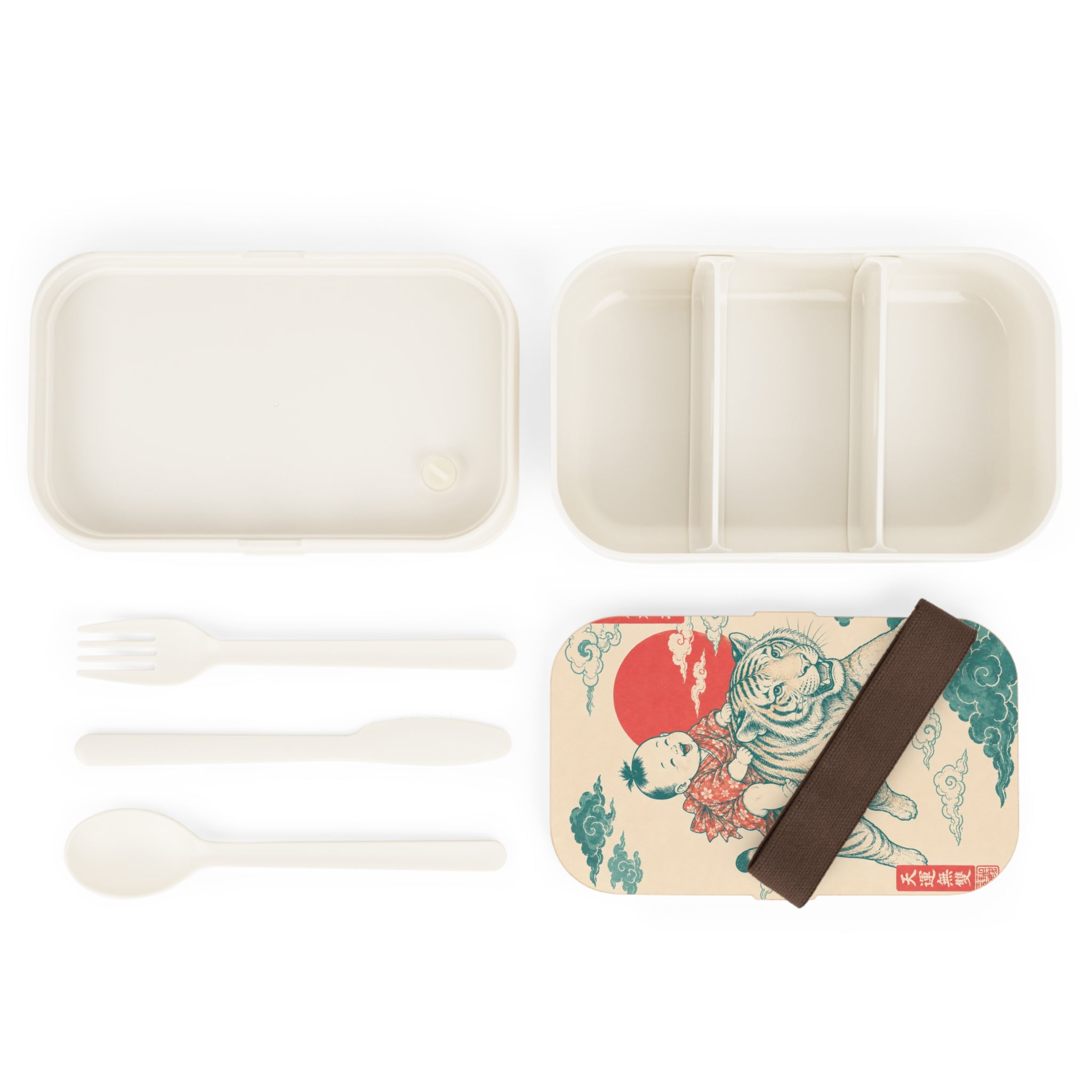 Bento Lunch Box Unique Ukiyo-e Inspired Tiger & Baby Design
