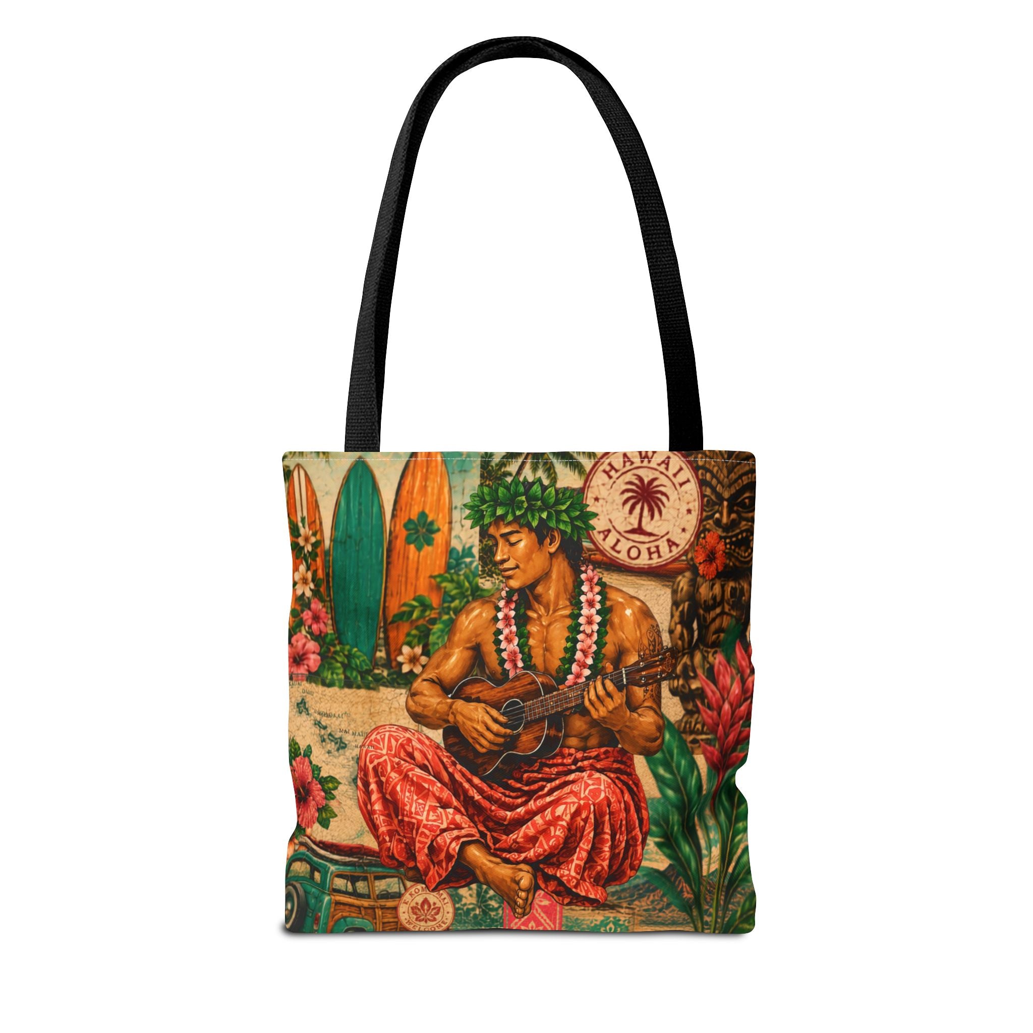 Island Story - Vintage Tropical Island Tote Bag