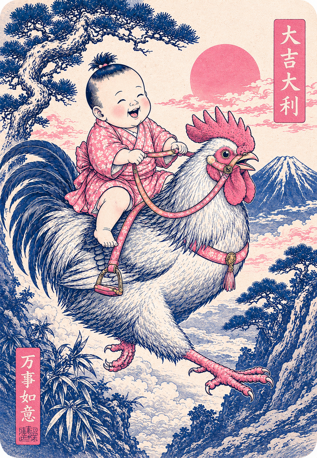 Infant Tee — Cute Baby Riding Rooster