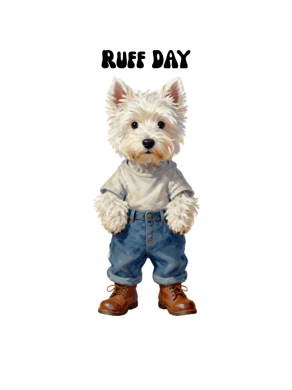 Toddler Long Sleeve T Shirt -Ruff Day Puppy T-Shirt