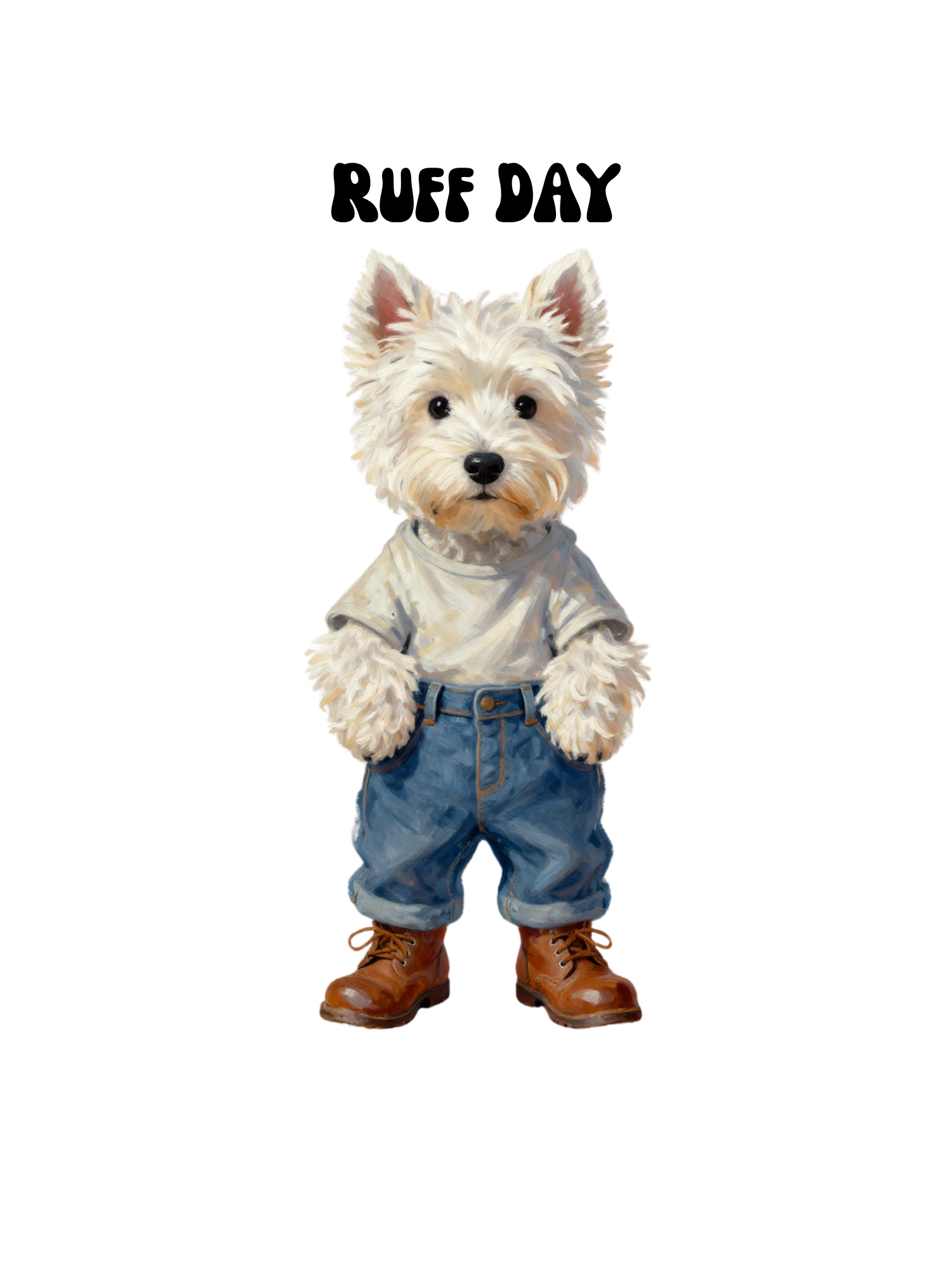 Toddler Long Sleeve T Shirt -Ruff Day Puppy T-Shirt