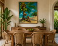 Island Serenity – Rest Beneath the Coconut Palms / Tropical Beach Wall Art
