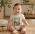 Baby Bodysuit - Vintage Japanese Owl Walking