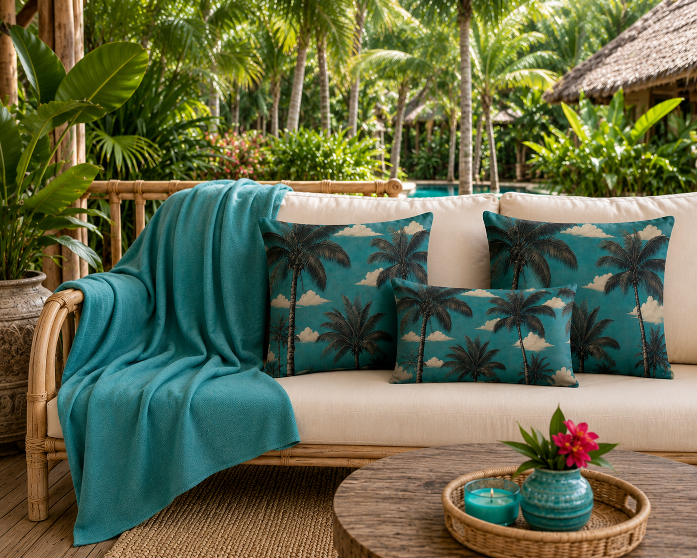 Velveteen Plush Turquoise Blanket