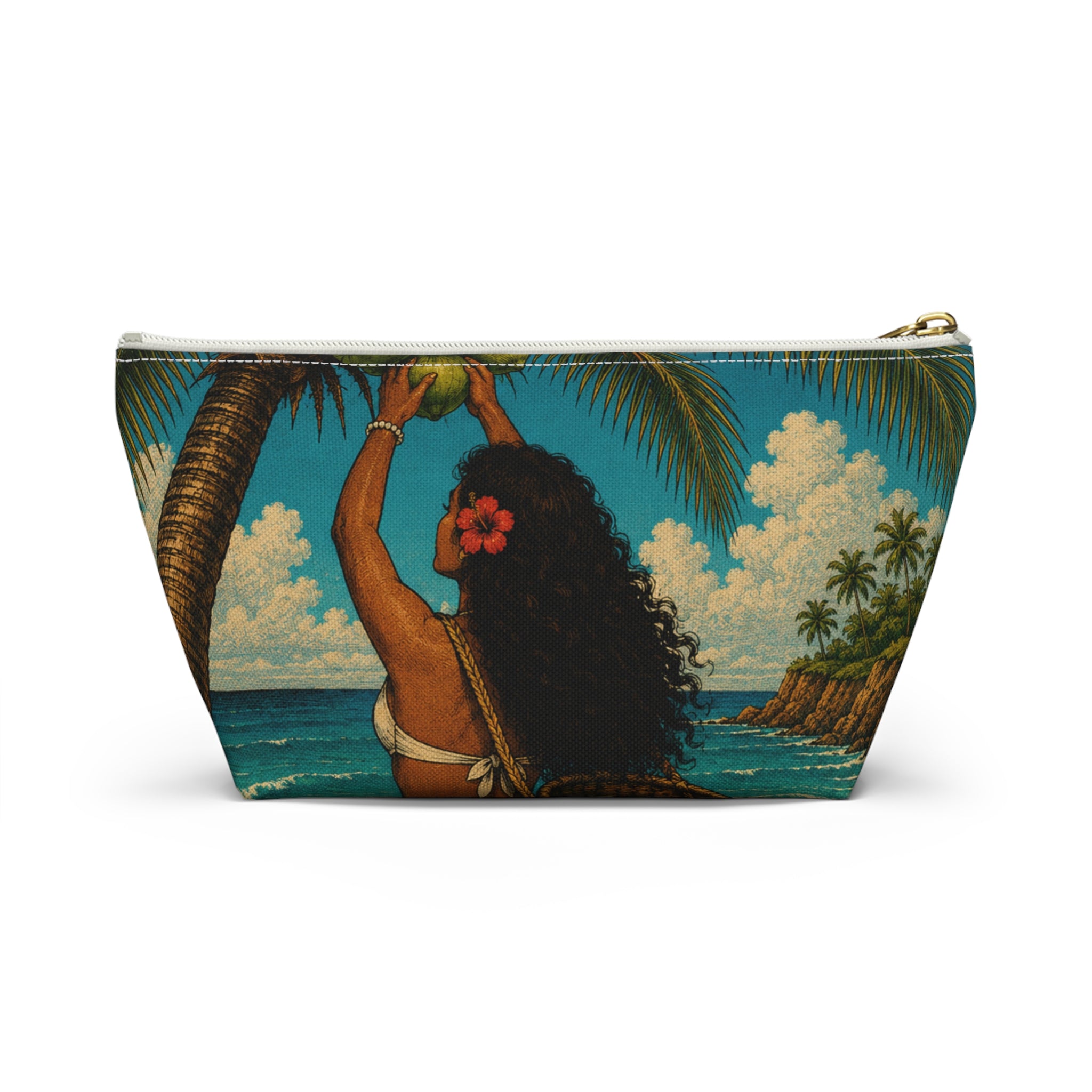 Travel Accessory Pouch — Tropical Hawaiian Print