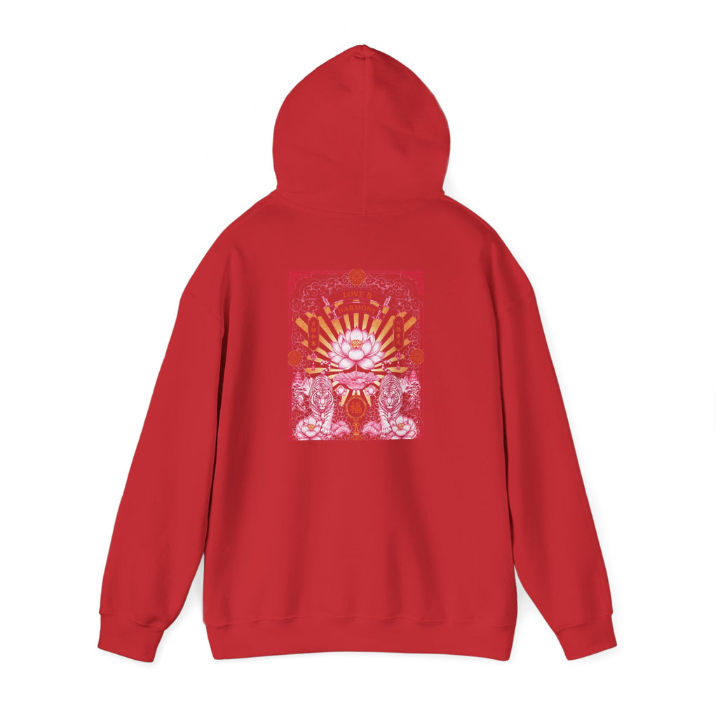 Psychedelic Cat Hoodie — Pink Cosmic Cat Art Sweatshirt