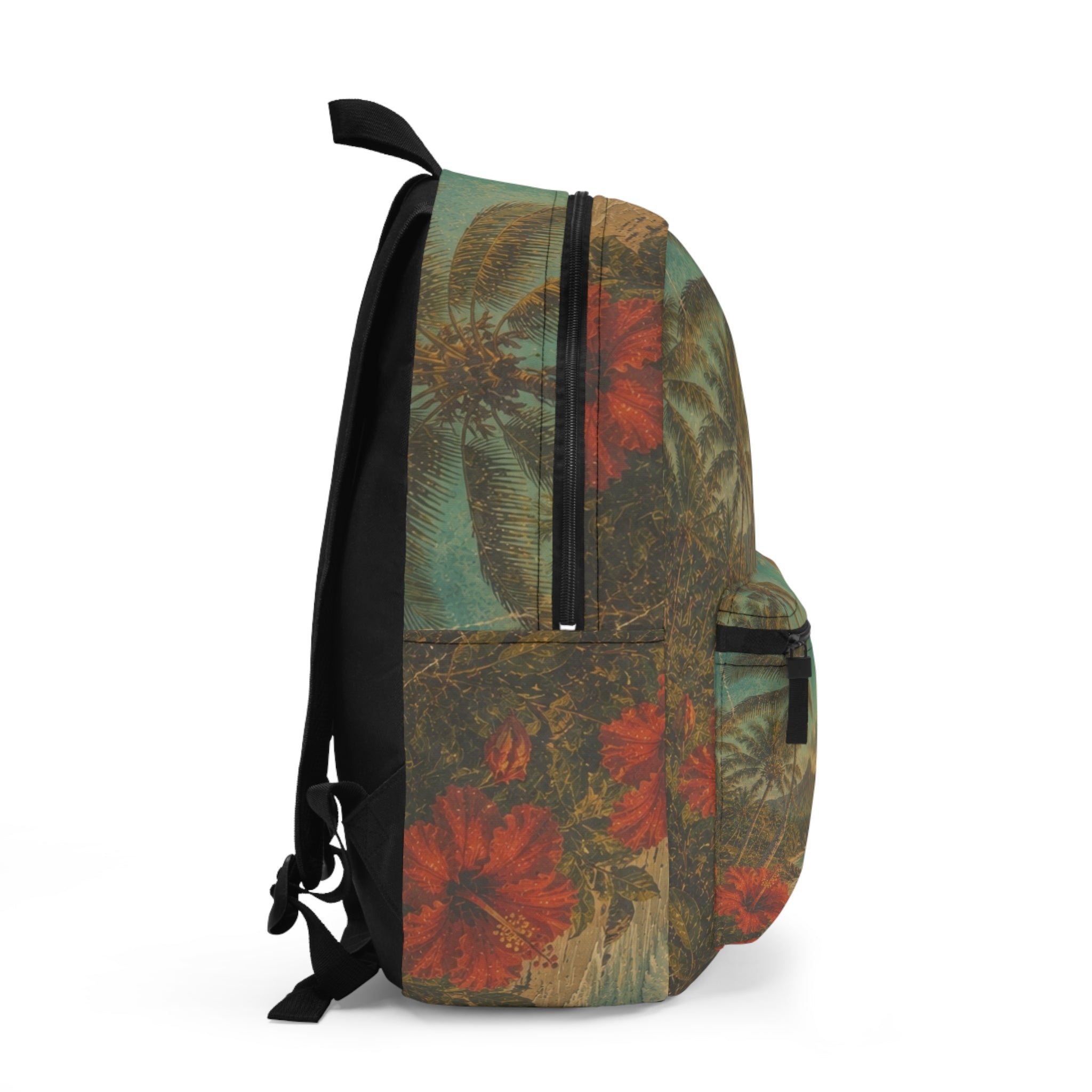 Backpack  — Vintage Tropical Beach Scene Bag