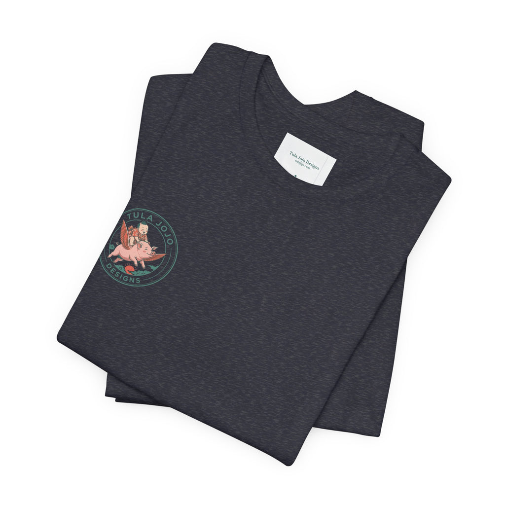 Unisex T Shirt Meditation  — “The Only Way Out Is In” Lotus Buddha
