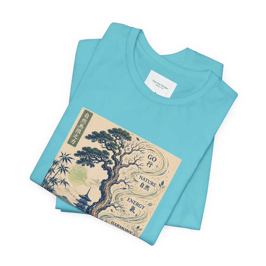 Unisex T Shirt Zen Tree Illustration Tee — "Go At Your Own Pace" Japanese-Inspired Graphic Tee