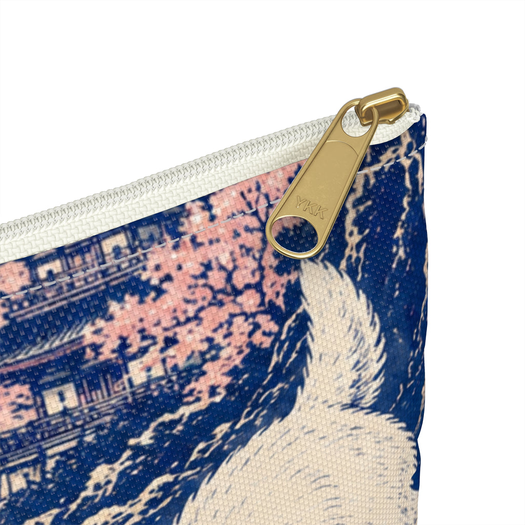 Accessory Pouch — Cute Puppy & Child Doing Downward Dog Zip Pouch Bag