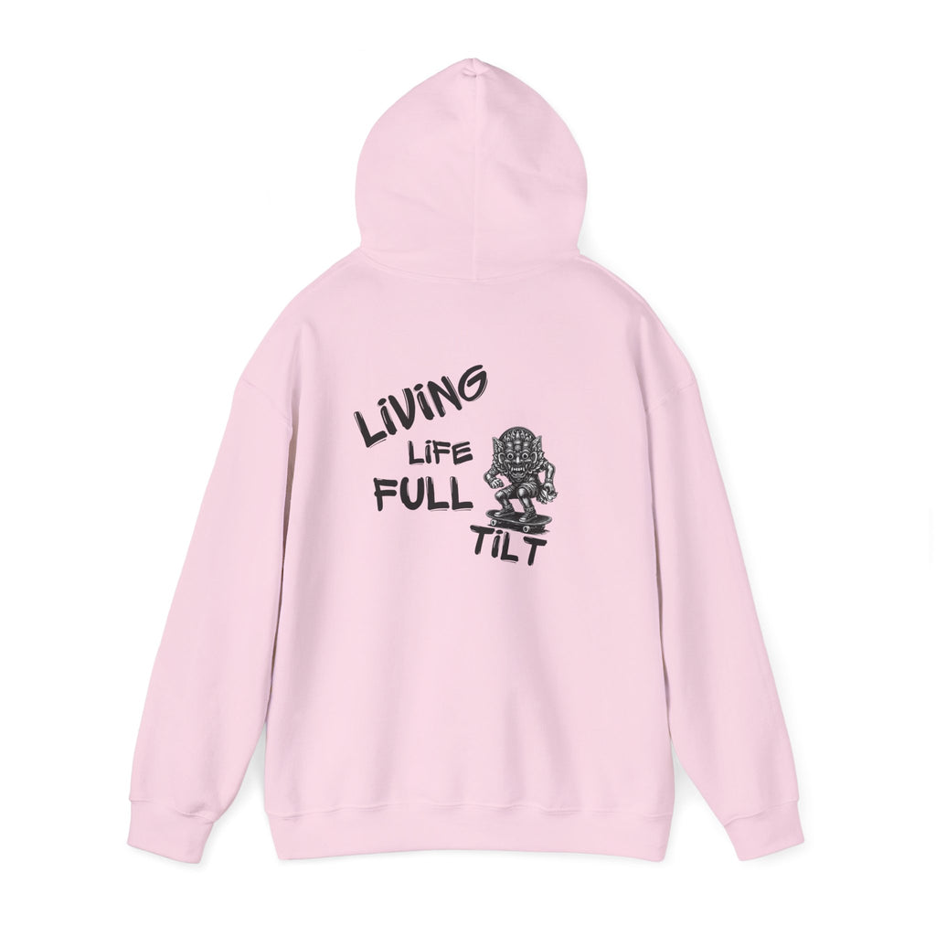 Unisex Hoodie - Living Life Full Tilt Skateboard Graphic Pullover