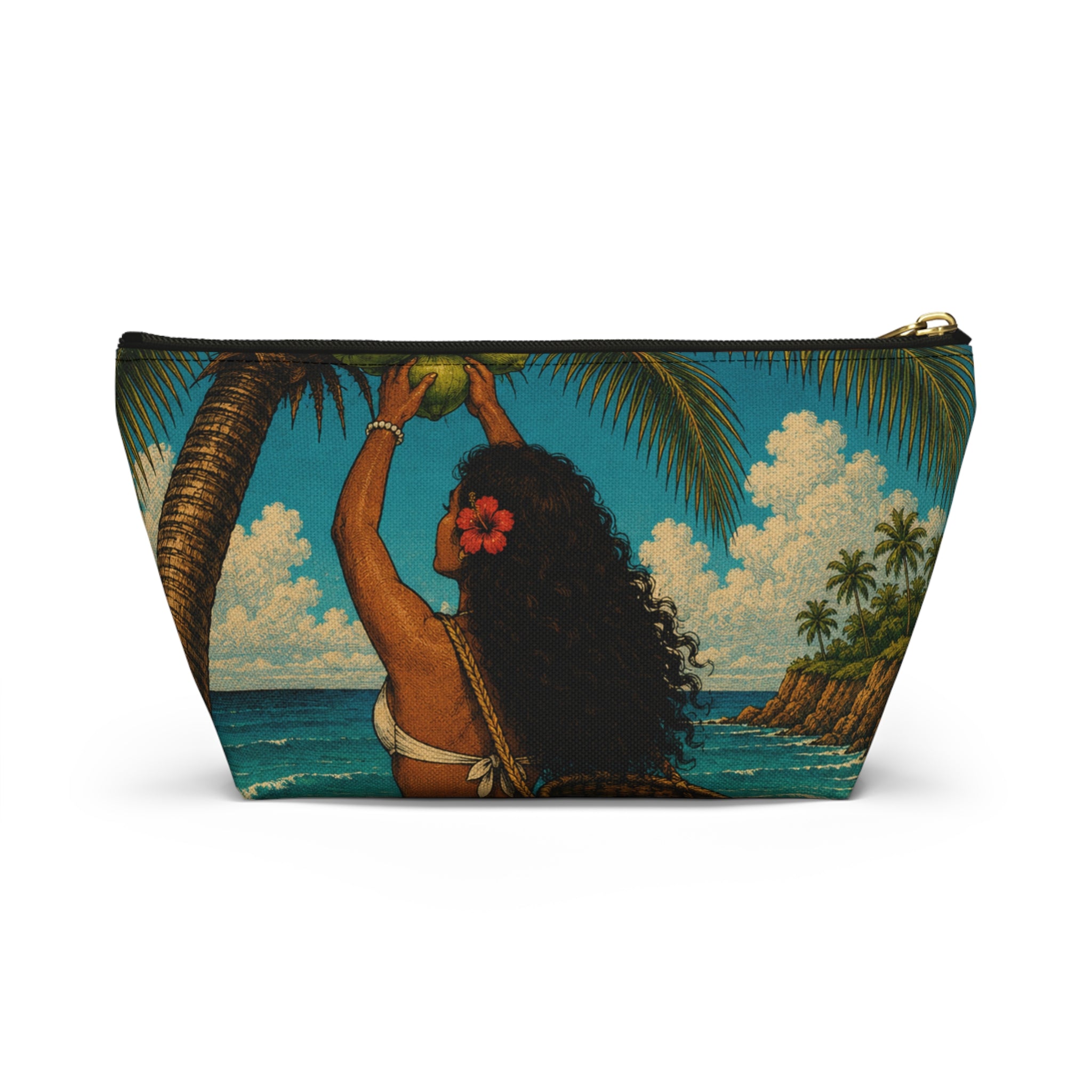 Travel Accessory Pouch — Tropical Hawaiian Print