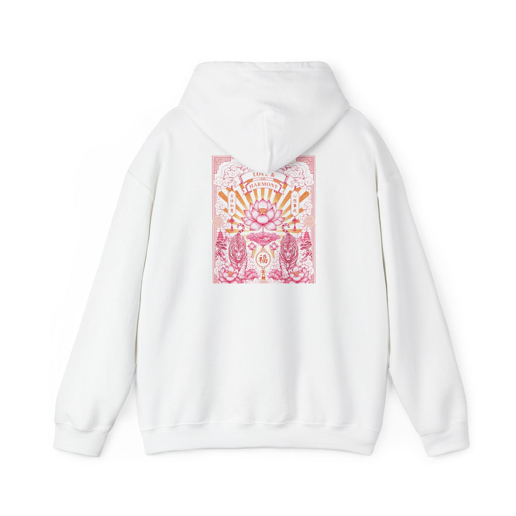 Psychedelic Cat Hoodie — Pink Cosmic Cat Art Sweatshirt