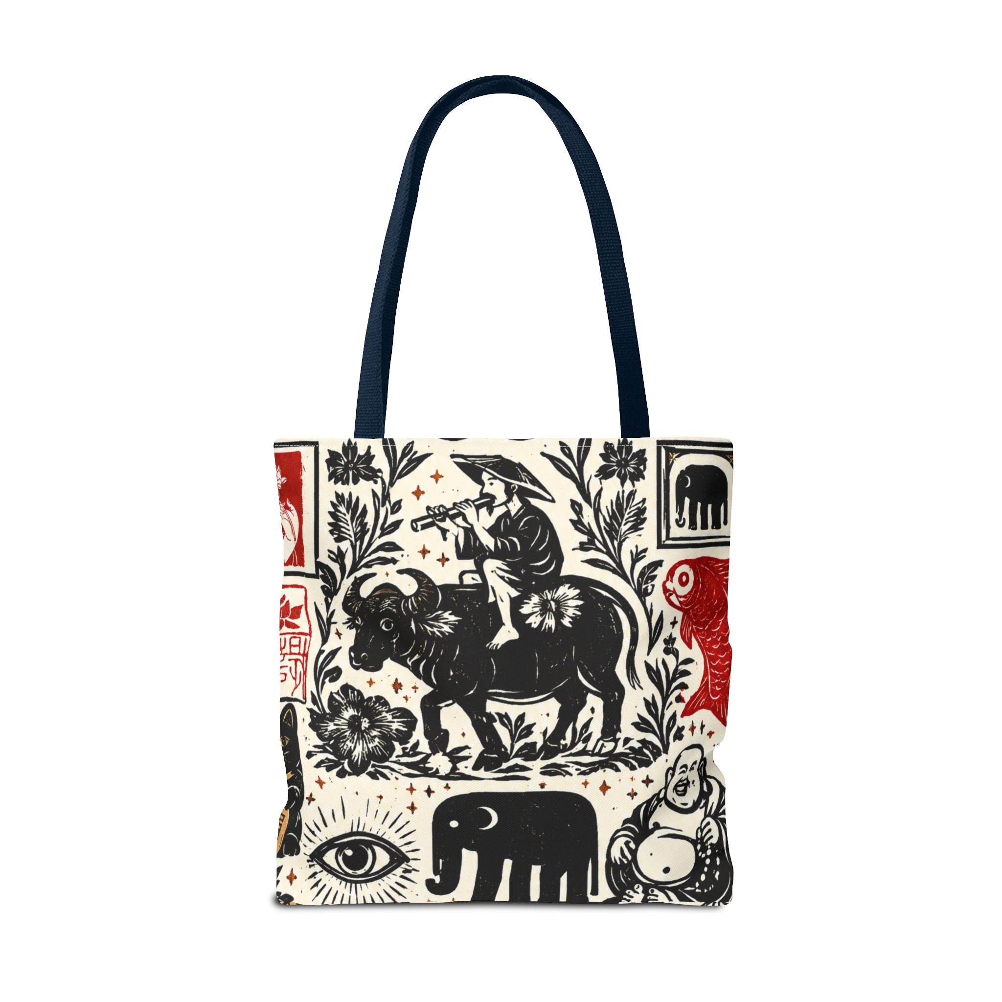 Tote Bag — Vintage Asian Stamp Art