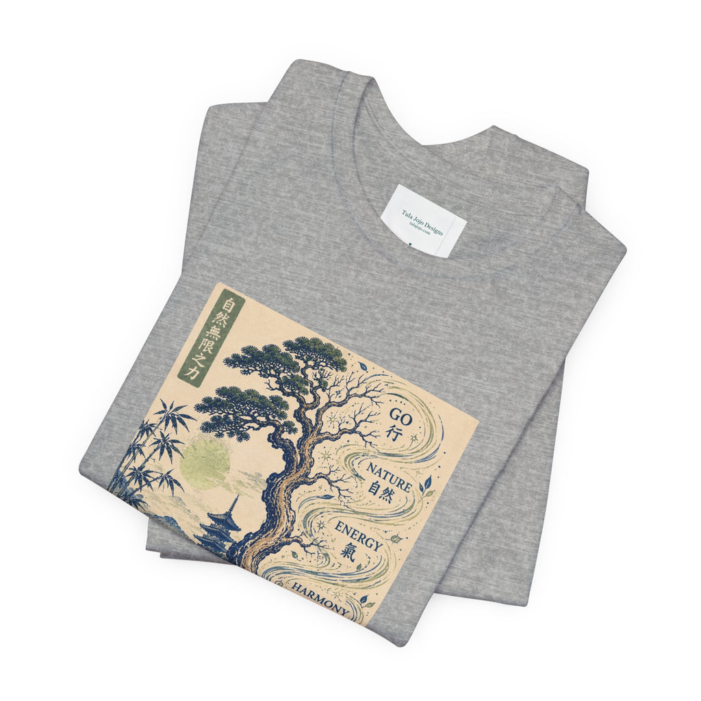Unisex T Shirt Zen Tree Illustration Tee — "Go At Your Own Pace" Japanese-Inspired Graphic Tee