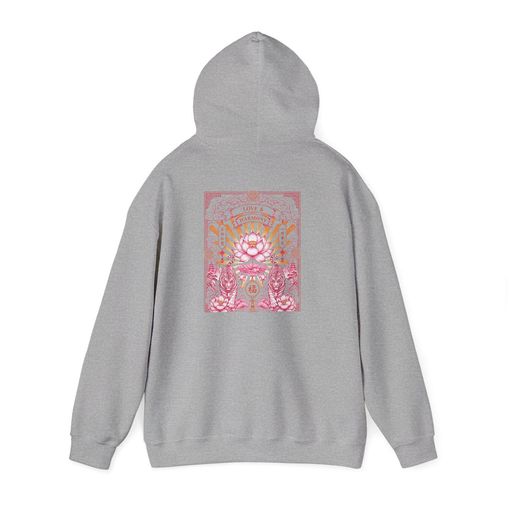 Psychedelic Cat Hoodie — Pink Cosmic Cat Art Sweatshirt