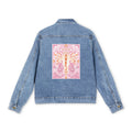 Denim Jacket — Pink Sunburst Japanese Typography Back Patch