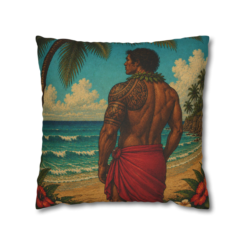 Cushion Cover - Tropical Hawaiian Couple