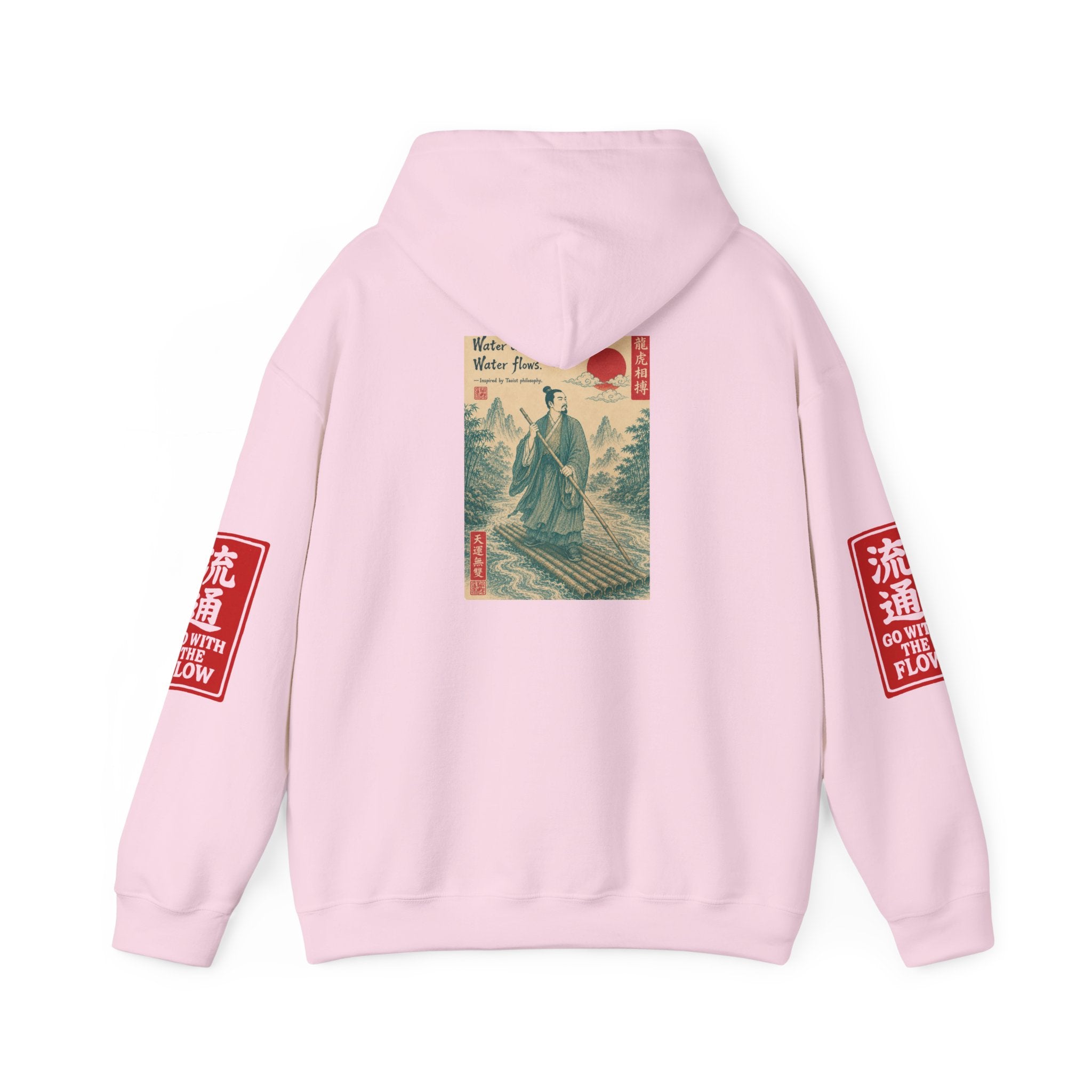 Unisex Hoodie — Vintage Japanese Ukiyo-e Wave & Man Graphic Hooded Sweatshirt