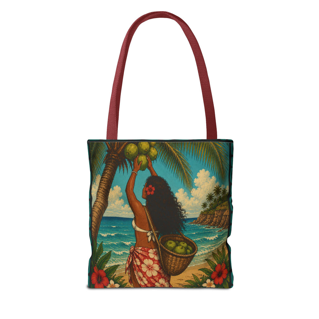 Tropical Hawaiian Beach Tote Bag — Bright Island Paradise Design