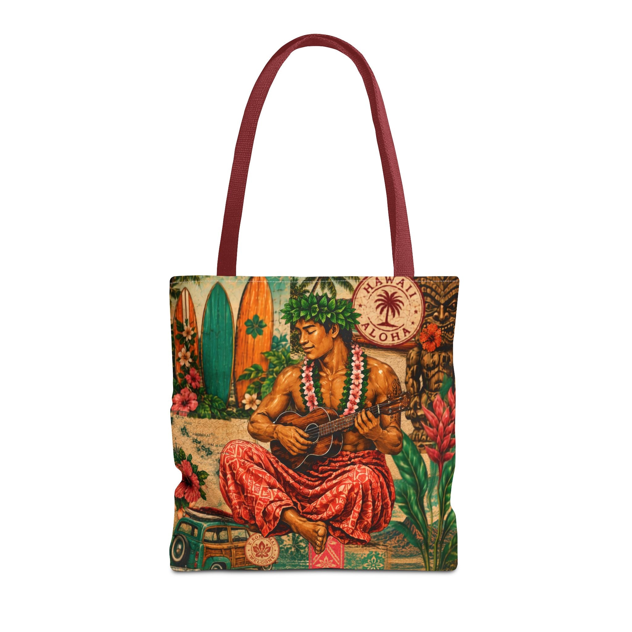 Island Story - Vintage Tropical Island Tote Bag