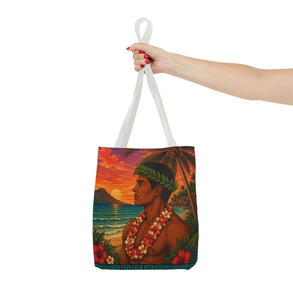 Tropical Hawaiian Beach Tote Bag — Bright Island Paradise Design