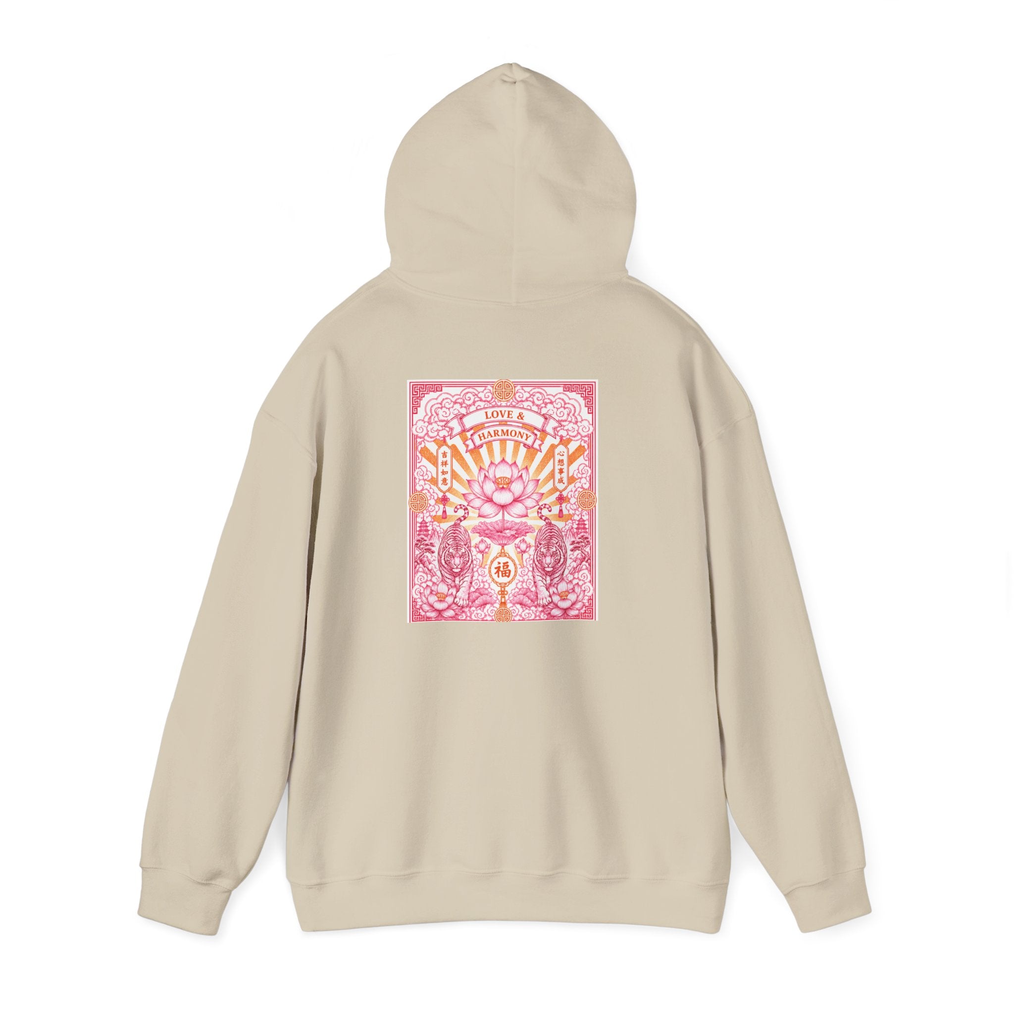 Psychedelic Pink Lotus Hoodie – Retro Floral Spiritual Graphic Sweatshirt