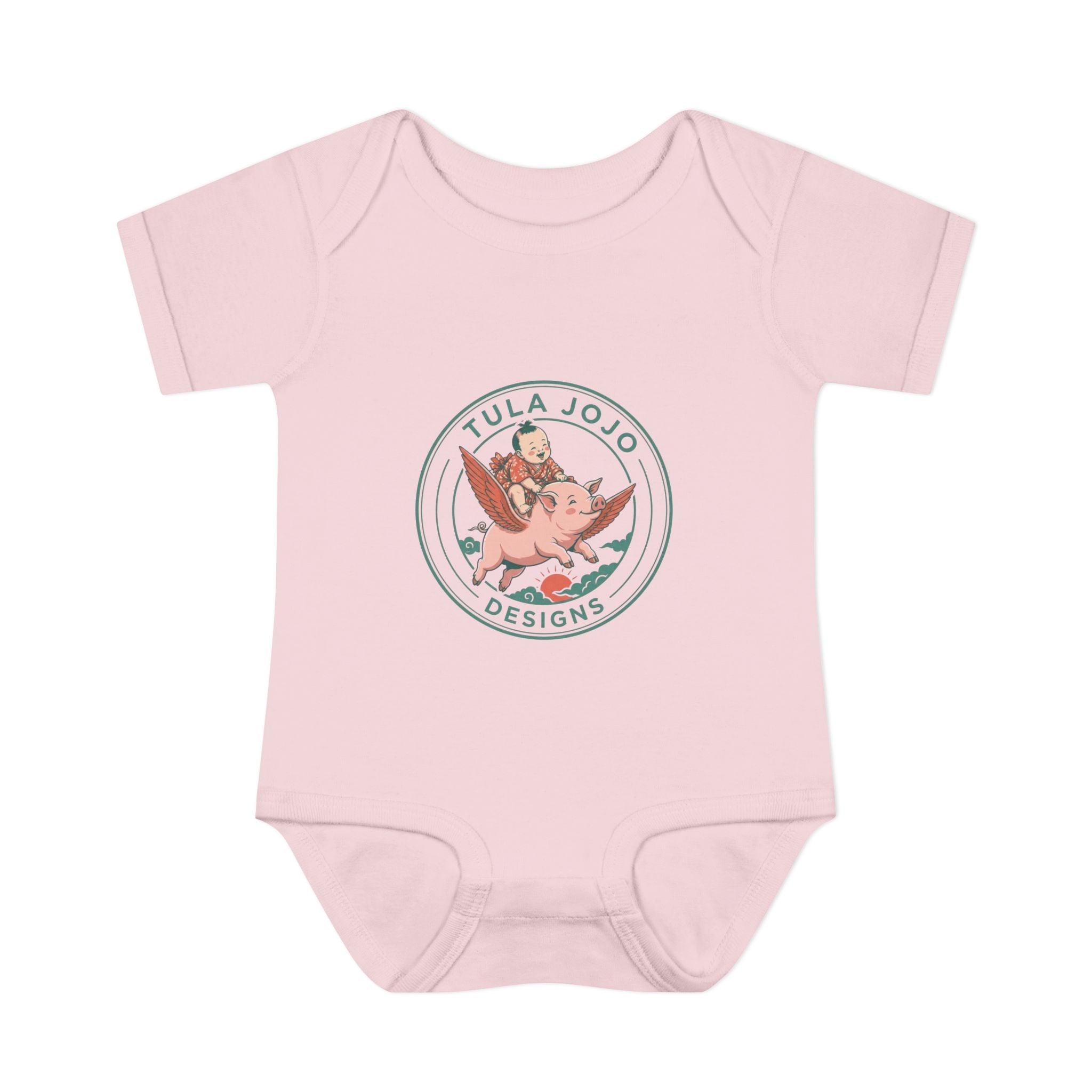 Infant Baby Rib Bodysuit _ Vintage Japanese Flying Pig Tula Jojo's