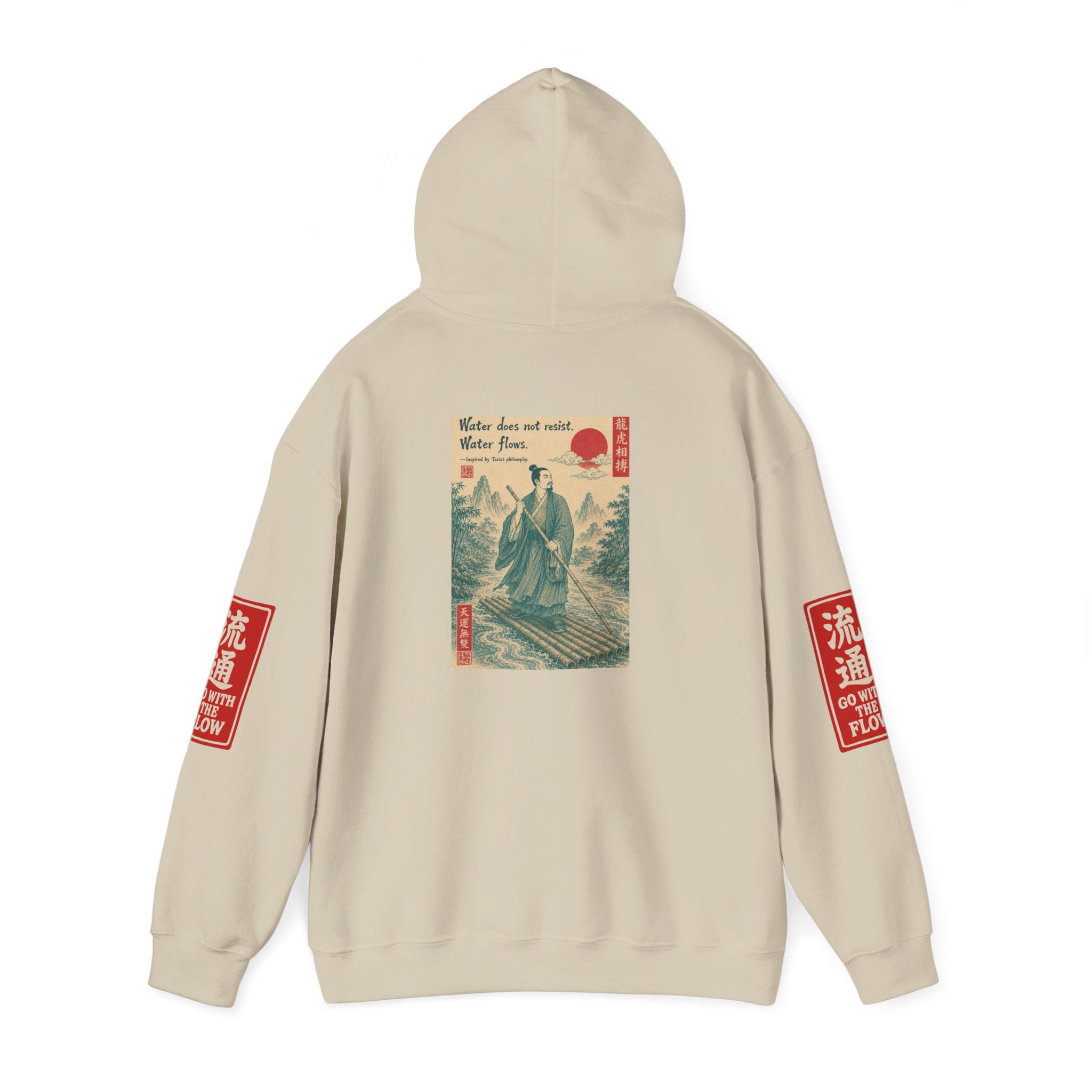 Unisex Hoodie — Vintage Japanese Ukiyo-e Wave & Man Graphic Hooded Sweatshirt