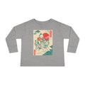 Toddler Long Sleeve Tee — Vintage Japanese Tiger & Sun Illustration