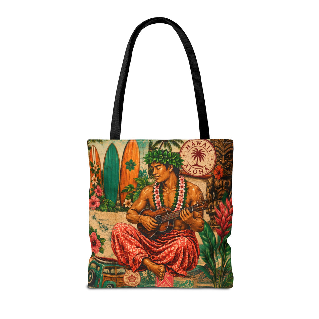 Island Story - Vintage Tropical Island Tote Bag