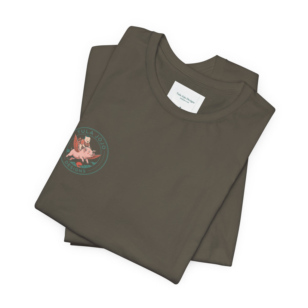 Unisex T Shirt Meditation  — “The Only Way Out Is In” Lotus Buddha