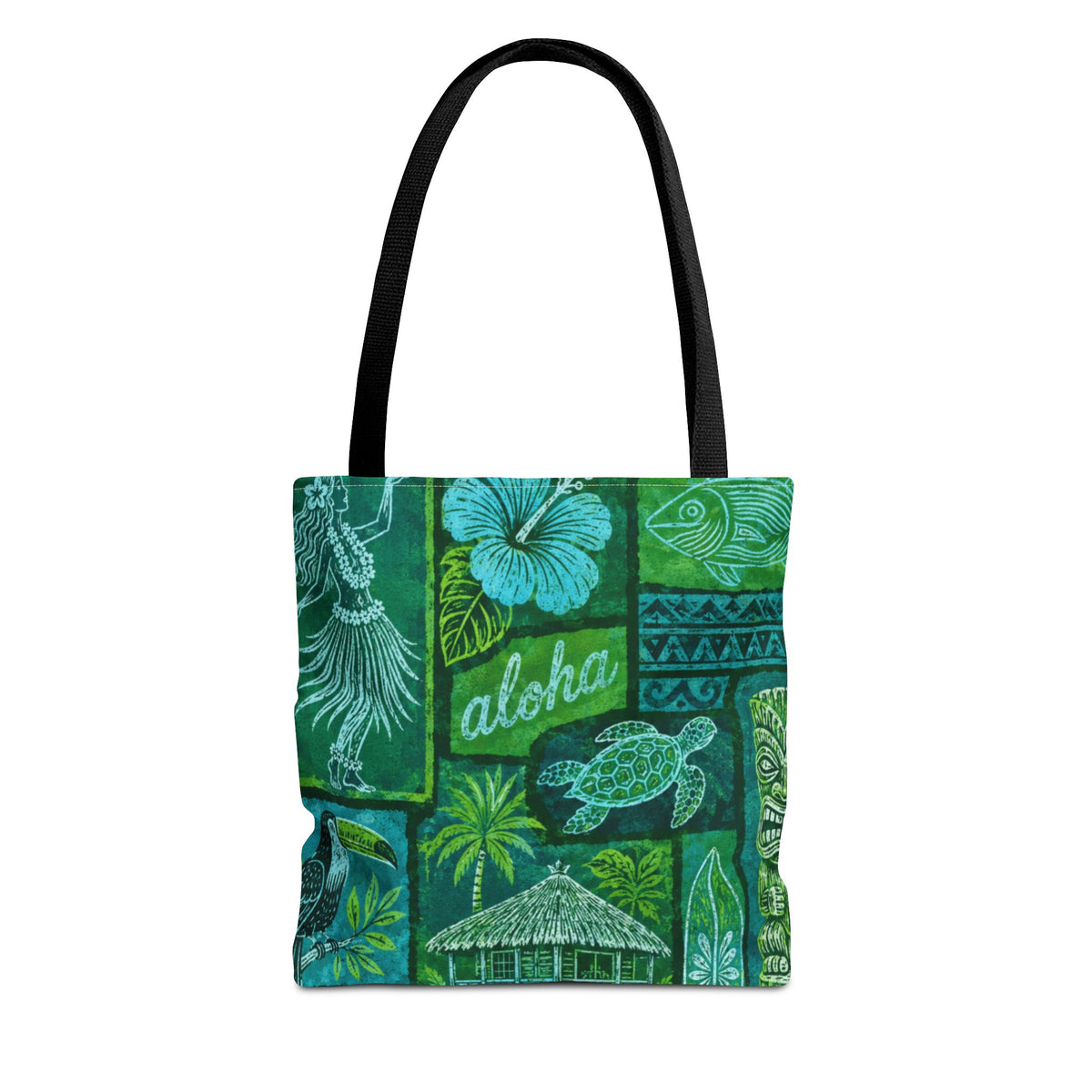 Tote Bag — Vintage Tropical Hawaiian Block Print