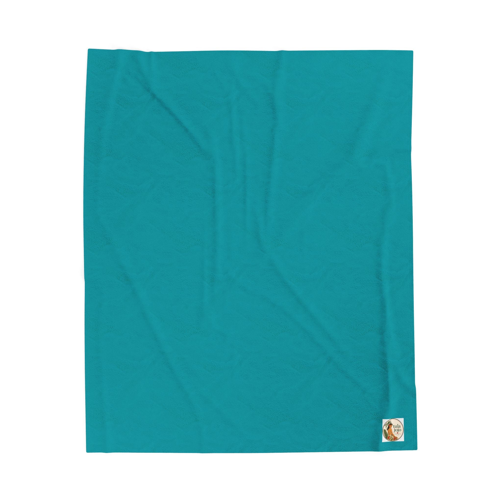 Velveteen Plush Turquoise Blanket