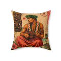 Cushion - Island Story Ukulele, vintage tropical design

